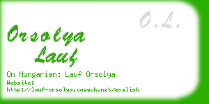 orsolya lauf business card